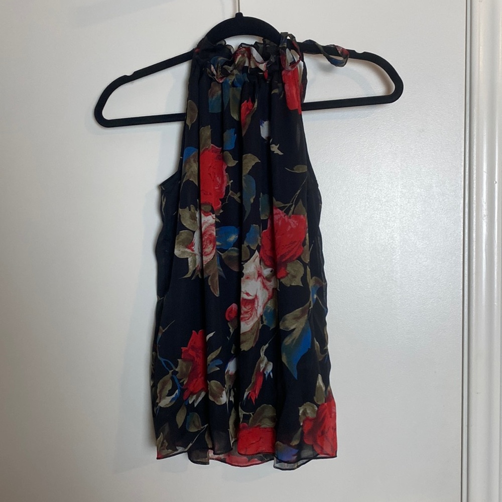 Flower blouse sleeveless